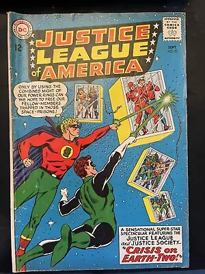 Buy Justice League Of America #22 Crisis On Earth-Two Silver Age DC Comic 1963 VG • 22.12£