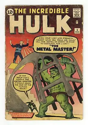 Buy Incredible Hulk #6 PR 0.5 RESTORED 1963 • 244.39£