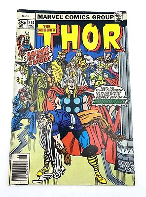 Buy Marvel Comics Group The Mighty Thor Balder The Brave Is Dead! #274 Vol. 1 (1978) • 4.74£