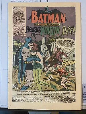 Buy BATMAN #181 (1966) 1st App. Of Poison Ivy ~ Coverless NO PIN-UP • 27.81£