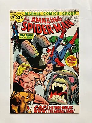 Buy Amazing Spider-Man #103 (1971) 1st Gog Appearance & Ka-Zar App. | F/VF • 24.12£