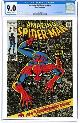 Buy 🔥Amazing Spider-Man #100 CGC 9.0 Marvel 1971 Anniversary Issue OW To White Pags • 377.80£