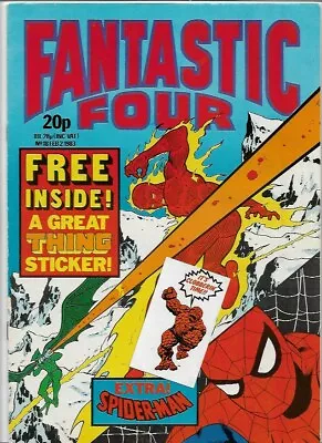 Buy Fantastic Four #18 Free Thing Sticker FN (1983) Marvel Comics UK • 25£