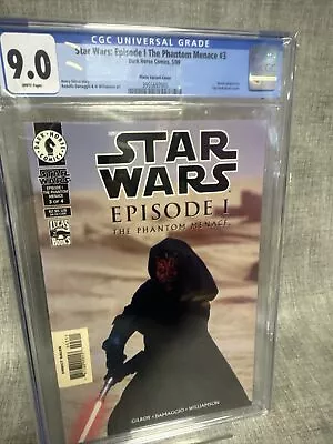 Buy Star Wars: Episode I The Phantom Menace #3 CGC 9.0 White Pages Darth Maul • 75£