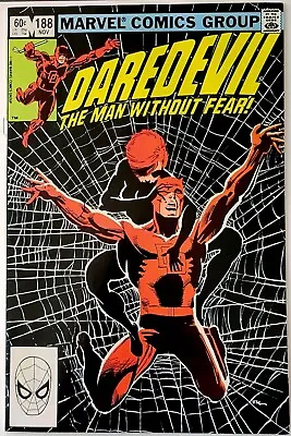 Buy Daredevil #188 (1982) Vintage Key Iconic Black Widow Cover Art By Frank Miller • 19.12£