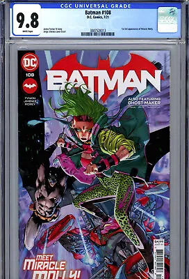 Buy Batman #108 (2021) DC CGC 9.8 White 1st Full Appearance Of Miracle Molly! • 38.70£