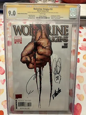 Buy WOLVERINE ORIGINS #10 3rd CLAW VARIANT 1:100 CGC 9.0 SS (x3) STAN LEE Signed • 630.68£