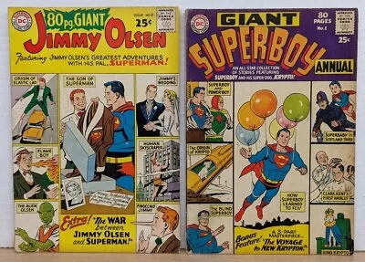 Buy 80 Page Giant 2 Jimmy Olsen & Giant Superboy Annual 1 - 1964 DC Comics Lot • 19.77£