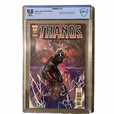 Buy Thanos #15 (2018) 4th Print 1st Silver Surfer Black Fallen One CBCS 9.8 NM/MT • 71.95£