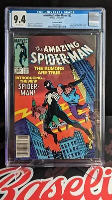 Buy Amazing Spider-Man #252 CGC 9.4 Newsstand Edition 1st Appearance Black Costume • 253.71£