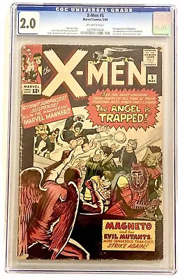 Buy UNCANNY X-MEN #5 1964 CGC 2.0 G 🔑 1st Asteroid M 2nd Scarlet Witch • 158.86£