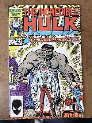 Buy Incredible Hulk #324. 1986. Return Of The Grey Hulk. Lovely High Grade • 15£