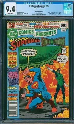 Buy DC Comics Presents #26 CGC NM 9.4 First App Teen Titans Superman Green Lantern • 316.24£