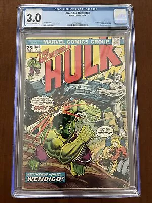 Buy Incredible Hulk #180 CGC 3.0 GD/VG 1974 1st Cameo Appearance Of Wolverine • 319.81£