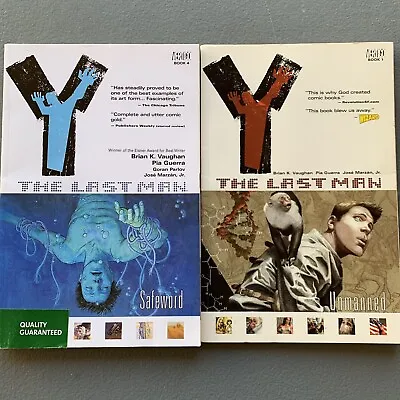 Buy Y The Last Man Comic Books 1 & 4 Lot Set Of 2 Books DC Vertigo Brian K. Vaughn  • 14.78£