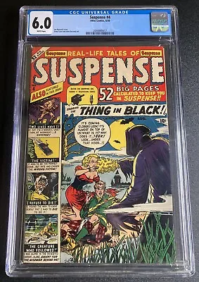 Buy Suspense #4 Atlas Comics 8/50 1950 CGC 6.0 White Pages The Thing In Black • 216.80£