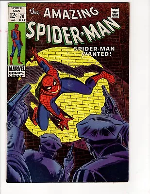 Buy Amazing Spider-Man #70-1969 KEY- THIS BOOK HAS MINOR RESTORATION SEE DESCRIPTION • 33.21£