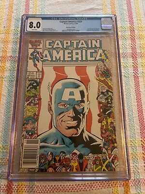 Buy Captain America 323 CGC 8.0 Newsstand - First John Walker • 41.51£