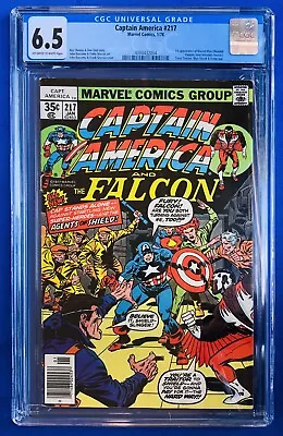 Buy Captain America #217 (1978) 1st App Of Marvel Man - Newsstand Edition - Cgc 6.5 • 53.57£