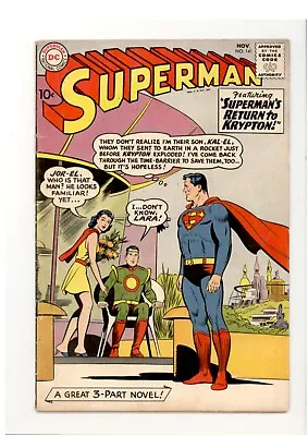 Buy Superman 141 F- Fine- Superman's Return To Krypton! 1960 • 51.63£