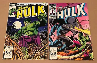 Buy The Incredible Hulk 273 July 1982 & 292 February 1984 Marvel Bundle Job Lot X2 • 5£