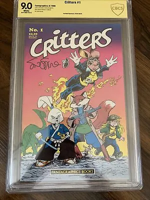 Buy Critters #1 - CBCS 9.0 SS - Usagi Yojimbo Cover - Signed By Stan Sakai • 197.65£