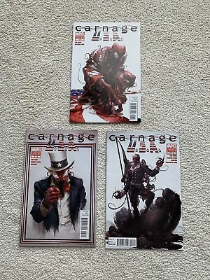 Buy Carnage Usa #1, 2, 3 - Clayton Crain Art Marvel - 1st Prints All Nm • 15£