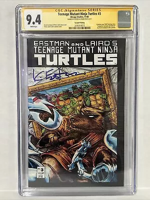 Buy Teenage Mutant Ninja Turtles #3 9.4 CGC Second Printing Signed By Kevin Eastman • 128.07£