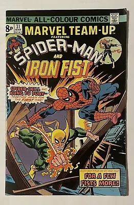 Buy Marvel Team-up #31. Mar 1975. Marvel. Fn/vf. Spider-man. Iron Fist. Bag & Board. • 10£