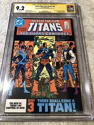 Buy New Teen Titans 44 CGC 2XSS 9.2 George Perez Wolfman 1st Nightwing 7/1984 • 475.07£