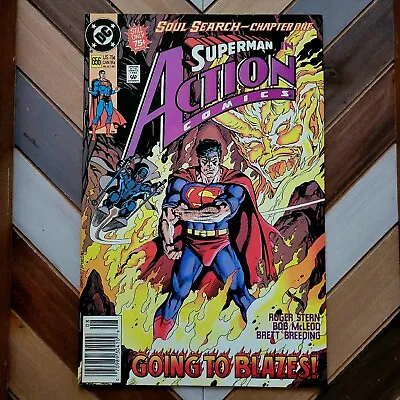 Buy ACTION COMICS #656 VF+ (DC 1990)  NEWSSTAND! 1st Appearance LADY BLAZE, Superman • 7.34£