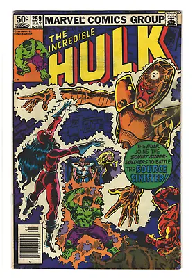 Buy Incredible Hulk #259 Newsstand Marvel 1981 🔑 Origin Of Darkstar And Vanguard • 2.36£