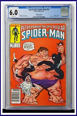 Buy Spectacular Spider-Man #91 CGC Graded 6.0 Marvel June 1984 Newsstand Comic Book. • 52.58£