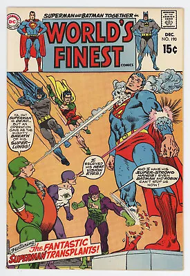Buy WORLD'S FINEST COMICS #190 NM 9.2 - BATMAN & SUPERMAN - 1969 Last Silver Age • 65.14£