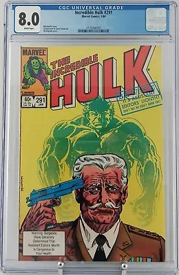 Buy Incredible Hulk #291 1984 Gradato Cgc 8.0 Marvel Comics USA • 111.84£