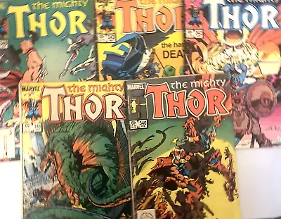 Buy Thor. 1st Series # 340-343 & 346.  (5 Issue Lot).  Feb-aug. 1984. Low-mid Grade • 15.99£