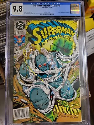 Buy Superman: The Man Of Steel #18 CGC 9.8 NM/M 1992 DC Newsstand  1st Full Doomsday • 159.33£