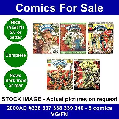 Buy 2000AD #336 337 338 339 340 - 5 Comics VG/FN • 8.99£