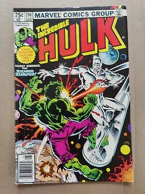 Buy Incredible Hulk 250 KEY Silver Surfer VG+ NEWSSTAND Marvel 1980 Al Milgrom • 12.65£