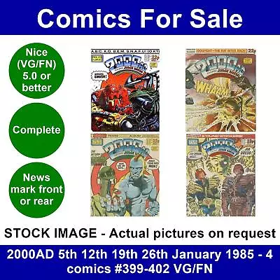 Buy 2000AD 5th 12th 19th 26th January 1985 - 4 Comics #399-402 VG/FN • 9.99£