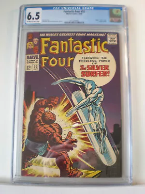 Buy Fantastic Four # 55 Cgc 6.5 Silver Surfer & Thing Kirby • 175£