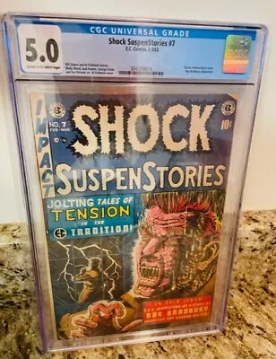 Buy Shock Suspense Stories #7 E.C. Comics 2-3/1953 CGC Grade 5.0 Serial # 0343358018 • 632.49£