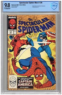 Buy Spectacular Spider-Man  #138  CBCS   9.8  NMMT  Off White/wht Pgs   5/88  Captai • 95.94£