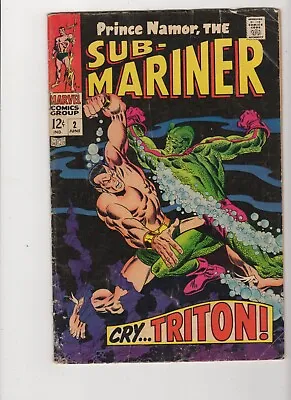 Buy THE SUB-MARINER #2 GD/VG (1968) (Triton Appearance) • 11.82£