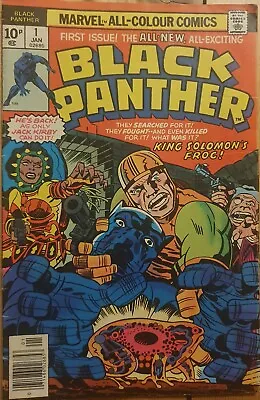Buy Black Panther #1 Marvel Comic, 1977, First Issue Bronze Age Jack Kirby UK Priced • 25£