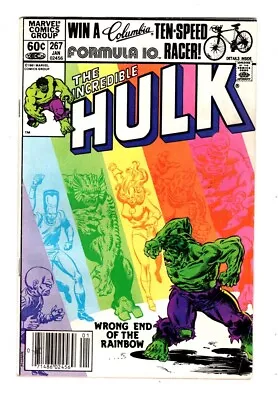 Buy Incredible Hulk 267, Fn-, Mark Jewlers Insert, Newsstand. Brian Banner Intro * • 31.18£