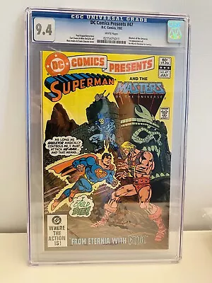 Buy DC Comics Presents #47 CGC 9.4 1st He-Man & Skeltor White Pages 1st Print 1982 • 249.04£