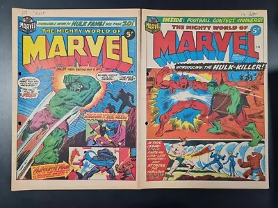 Buy The Mighty World Of Marvel Starring Hulk / Avengers #31 & #36 Marvel Uk 1973 • 0.99£