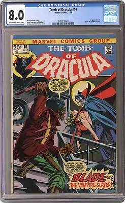 Buy Tomb Of Dracula #10 CGC 8.0 1973 2123799003 1st App. Blade The Vampire Slayer • 1,359.85£