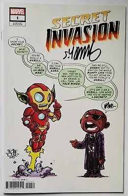 Buy Secret Invasion #1 Young Variant Marvel 2023 Signed By Skottie Young + Coa Nm • 18.17£